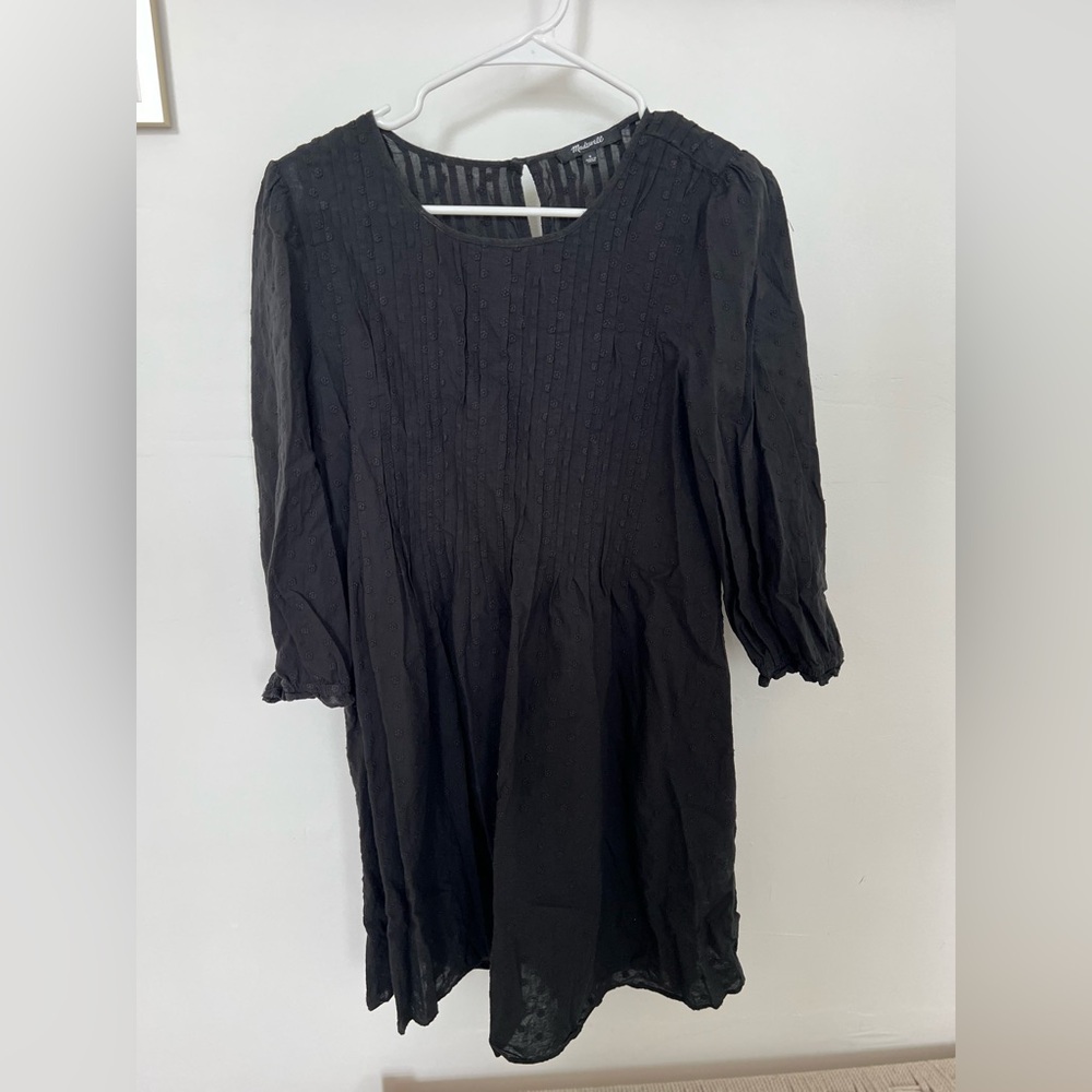 Madewell Black Textured dress